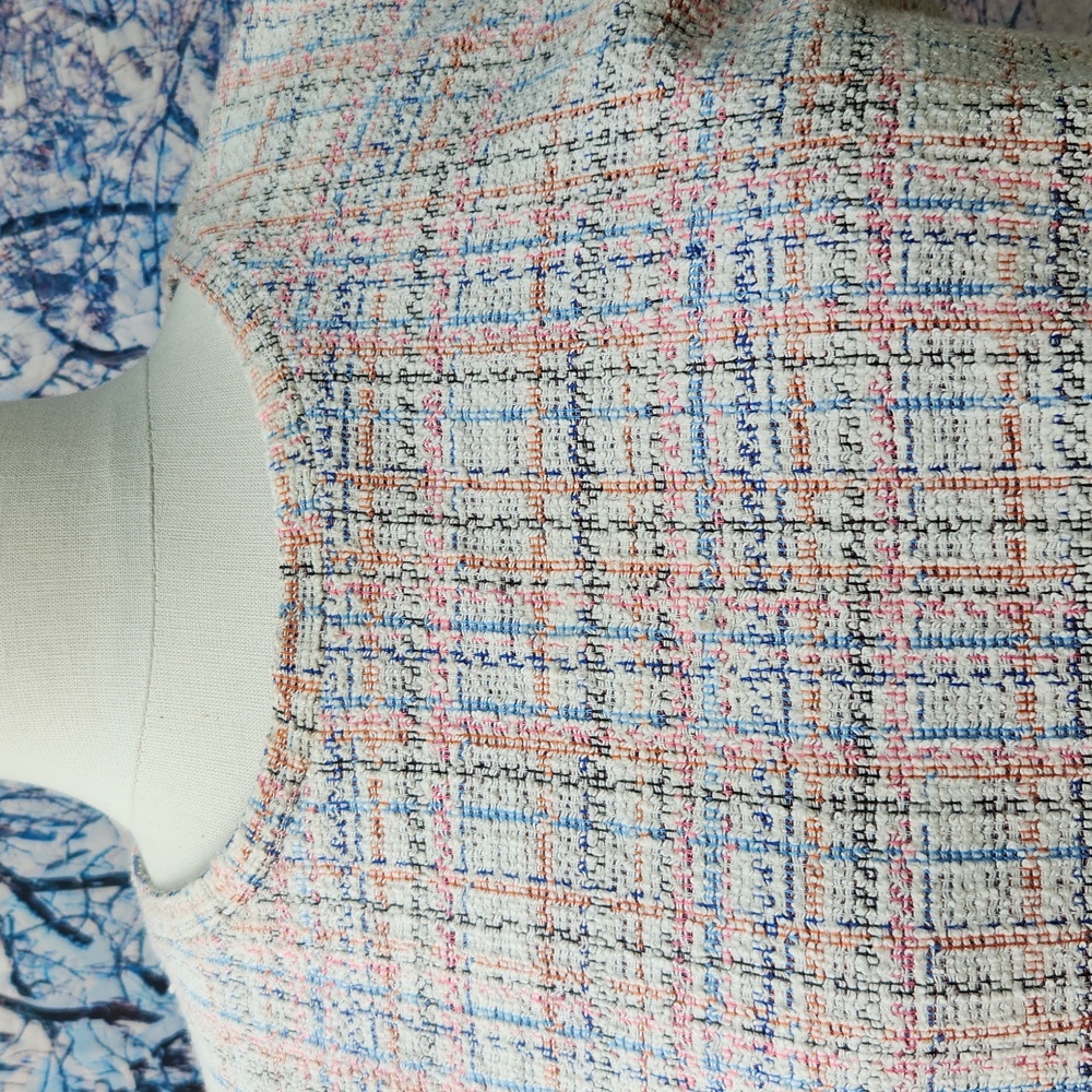 ZARA  multi coloured knit mini dress with fringe. - Picture 3 of 5